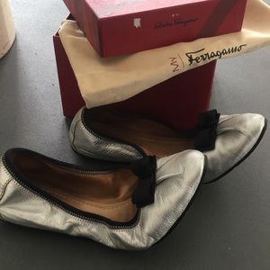 One worn once… Silver flats “MY JOY” style